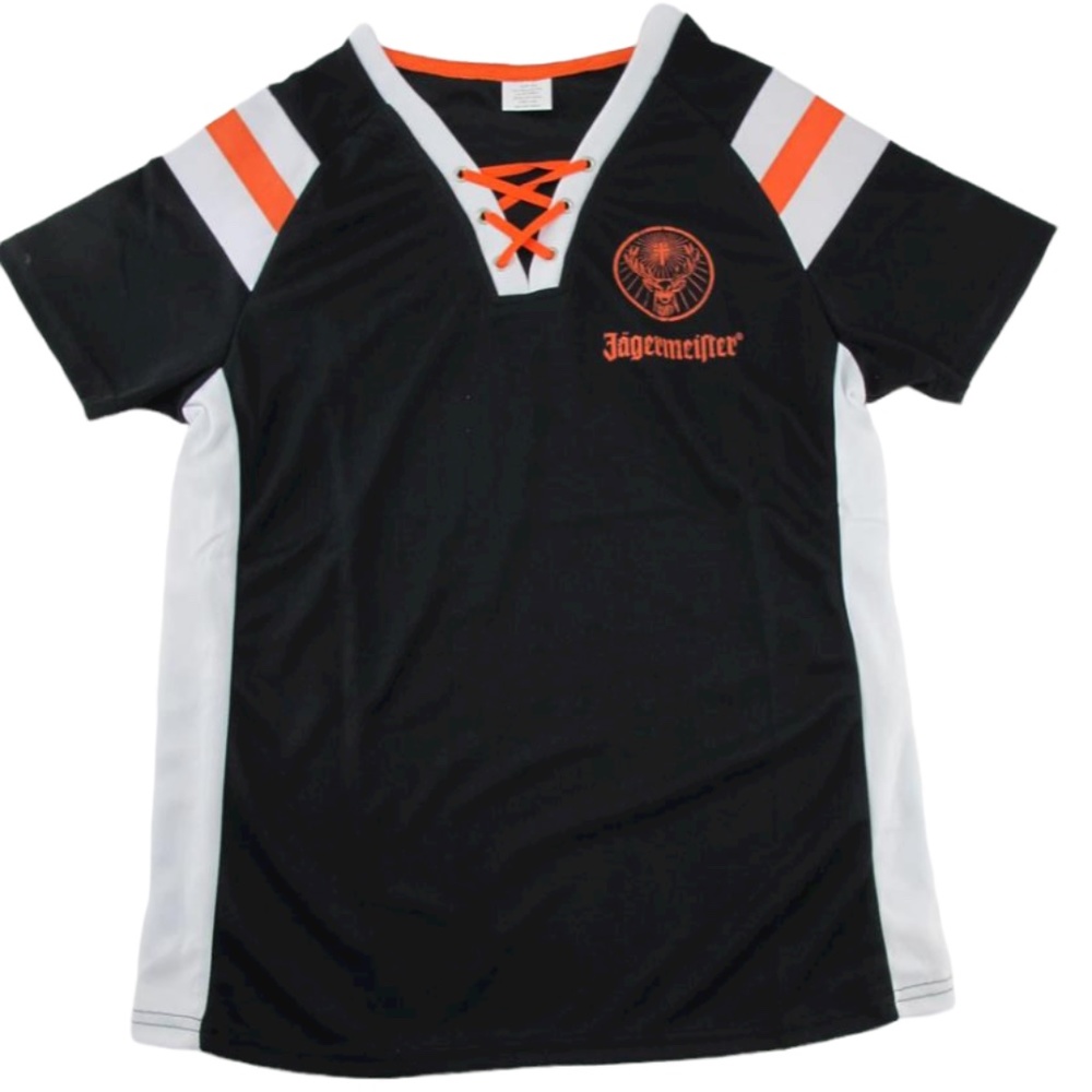 JAGERMEISTER Limited Edition Lace Up Football Jersey 56 Yard Line Shirt Womens